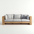 Divani da esterno in legno 205x82x76 cm per giardino - grigio chiaro-marrone chiaro - design moderno