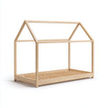 Letto per bambini in legno naturale 208x98x168 cm - per camera da letto - design casetta minimalista