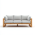 Divani da esterno in legno 210x80x76 cm per giardino - grigio chiaro-marrone chiaro - design lineare moderno