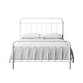 Letto matrimoniale in metallo bianco 210x170x112 cm - stile moderno elegante per camera da letto