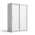 Armadio scorrevole in legno 120x50x190 cm per camera da letto - bianco - stile moderno