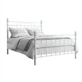 Letto matrimoniale in metallo 210x170x110 cm per camera da letto - bianco - stile classico