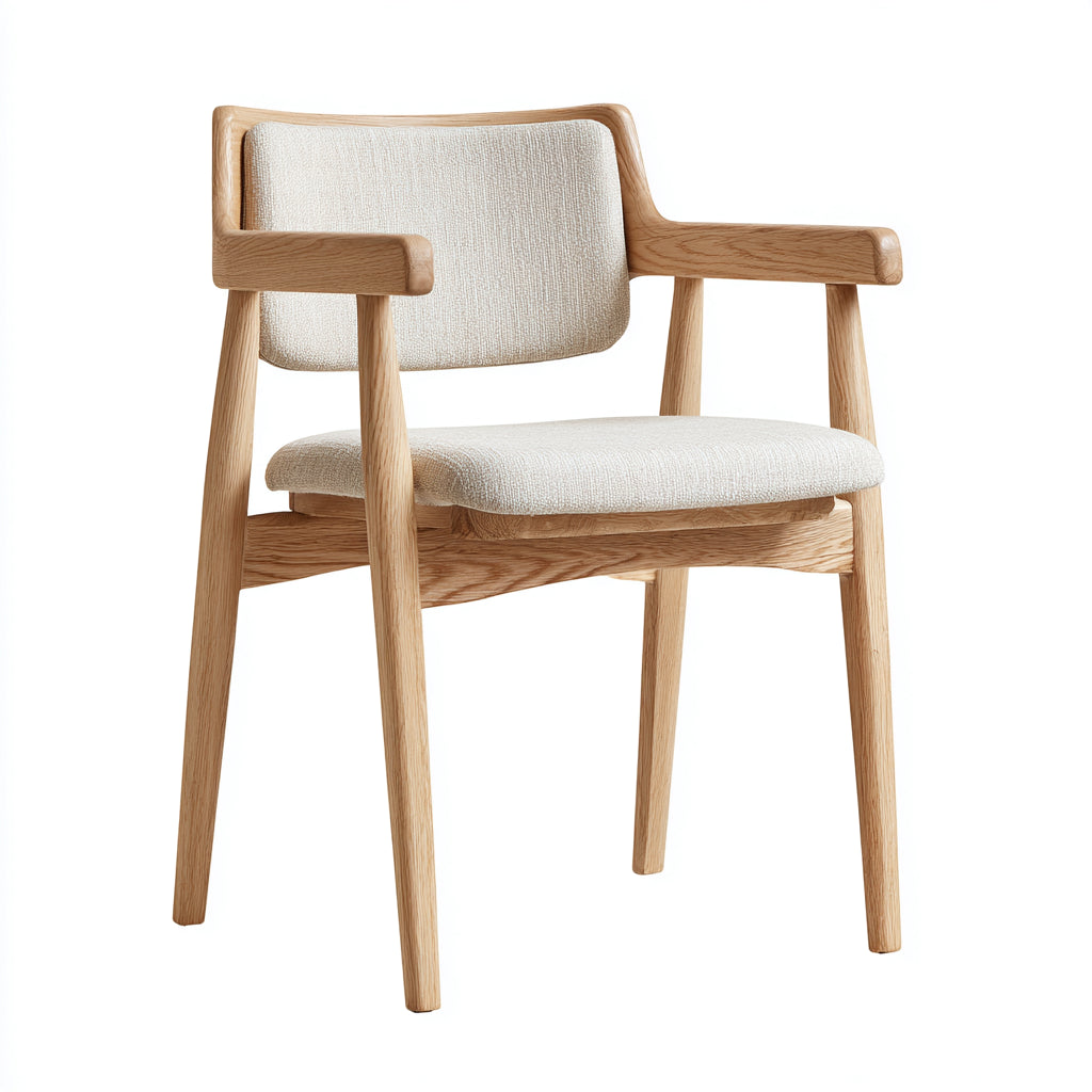 Sedie da giardino in legno con braccioli 58x60x80 cm per giardino - beige-marrone chiaro - design imbottito naturale