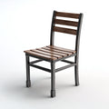 Sedie da giardino in metallo e legno 46x54x88 cm per giardino - marrone-nero - design a doghe moderno