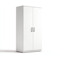 Armadio a battente in legno 80x50x180 cm per camera da letto - bianco - stile moderno