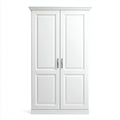 Armadio a battente in legno 90x50x185 cm per camera da letto - bianco - stile classico
