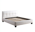 Letto matrimoniale in similpelle 210x170x90 cm per camera da letto - bianco - stile moderno