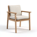 Sedie da giardino in legno con braccioli 58x60x82 cm per giardino - beige-marrone chiaro - design moderno imbottito