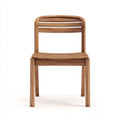 Sedie da giardino in legno 46x52x82 cm per giardino - marrone chiaro - design curvo a doghe
