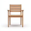 Sedie da giardino in legno con braccioli 56x58x88 cm per giardino - marrone chiaro - design a doghe naturale