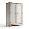 Armadio 2 ante con piano in rovere e finitura grigio chiaro 120x50x180 cm - grigio chiaro-rovere - design moderno per camera da letto