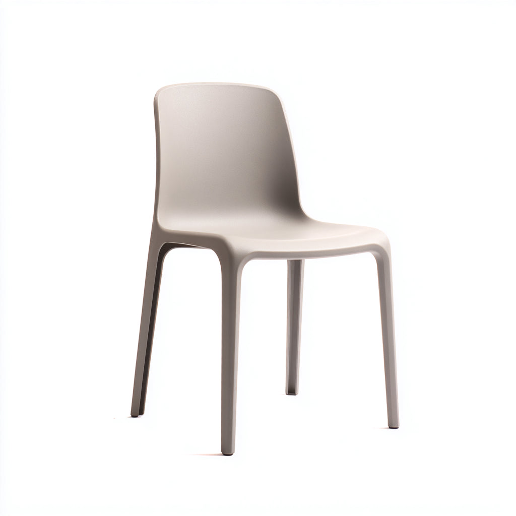 Sedie da giardino in plastica 48x52x82 cm per giardino - tortora - design moderno impilabile