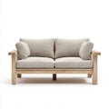 Divani da esterno in legno 155x76x77 cm per giardino - beige-marrone chiaro - design moderno a due posti