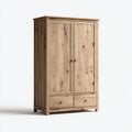 Armadio 2 ante con 2 cassetti in legno rovere chiaro 100x50x180 cm - rovere chiaro - design moderno per camera da letto