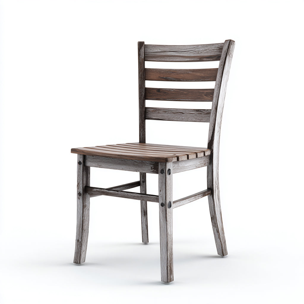 Sedie da giardino in legno 45x52x88 cm per giardino - marrone-grigio - design rustico a doghe